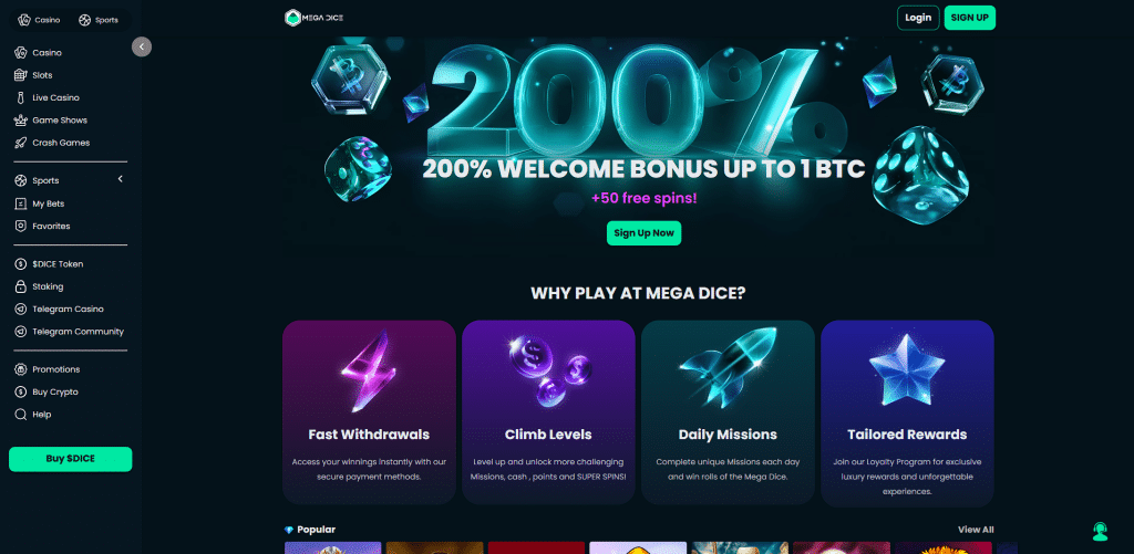 Mega Dice - Missouri Online Casinos